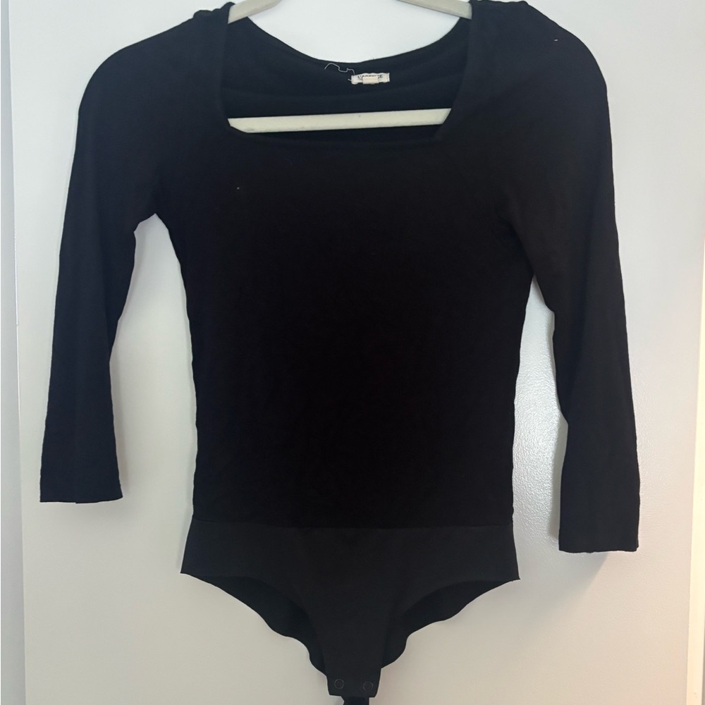 L’Agence Angel Square Neck Bodysuit in White